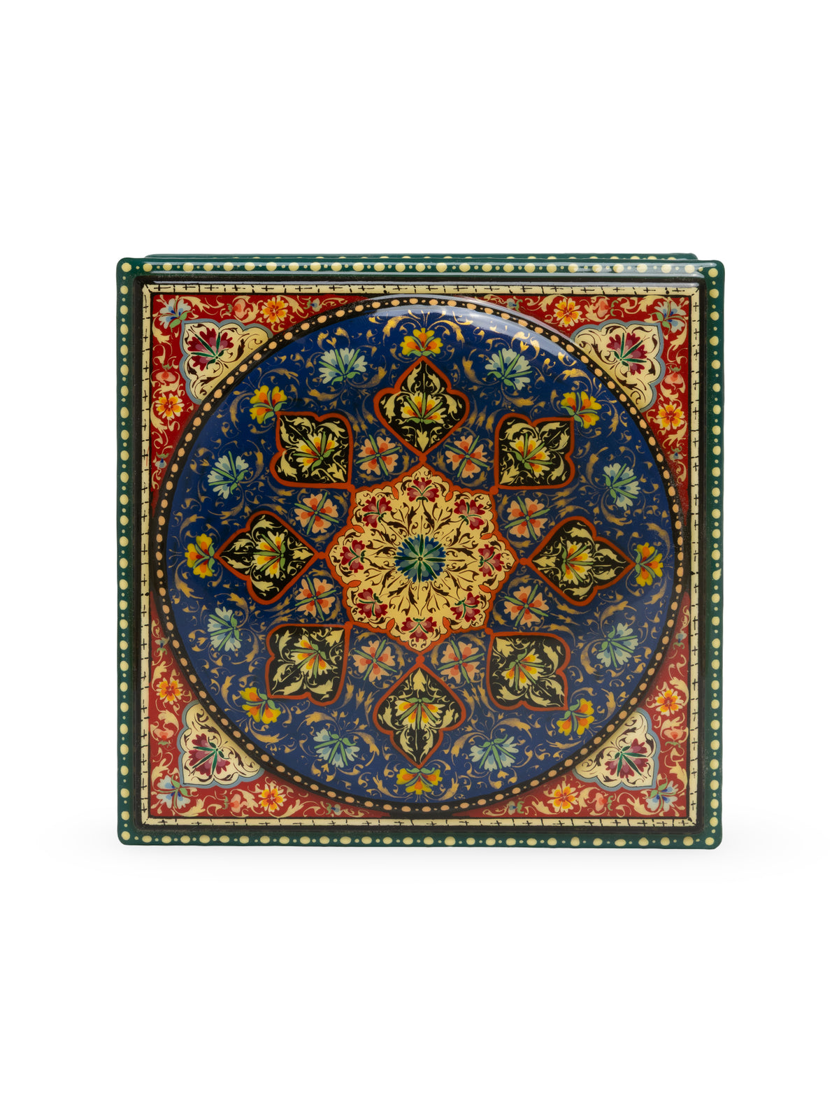 Hand-Painted Papier-Mâché Jewelry Box