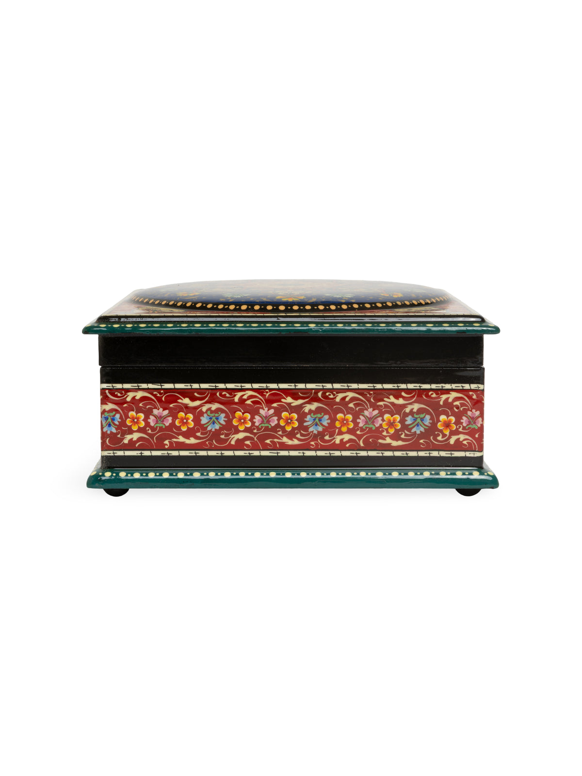Hand-Painted Papier-Mâché Jewelry Box