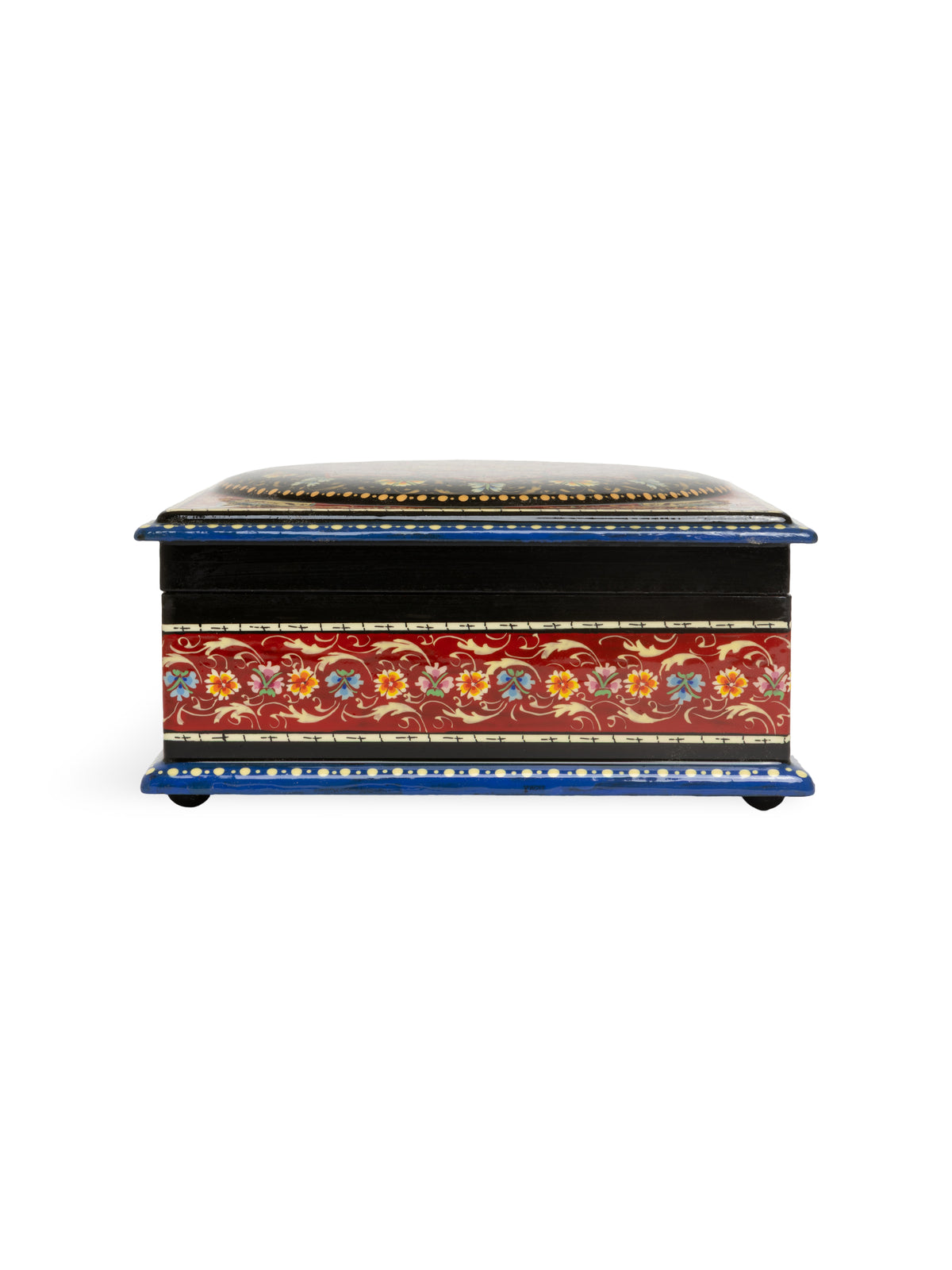 Hand-Painted Papier-Mâché Jewelry Box