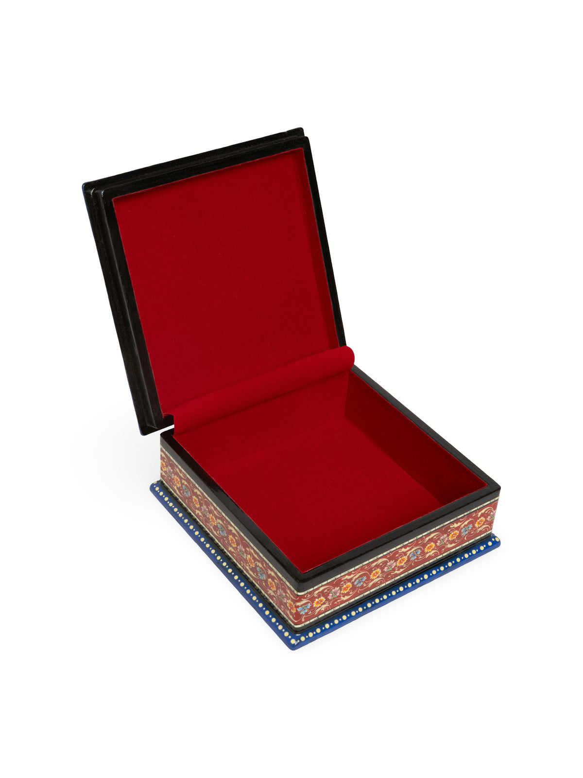 Hand-Painted Papier-Mâché Jewelry Box