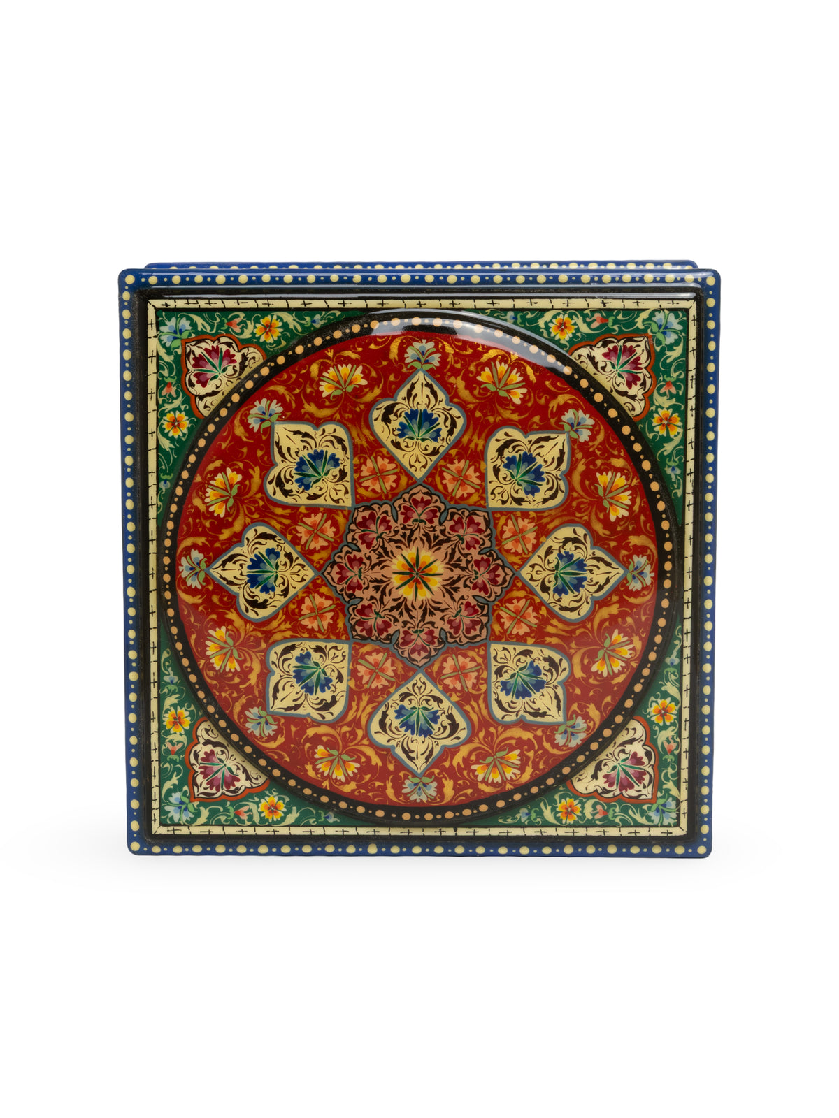 Hand-Painted Papier-Mâché Jewelry Box