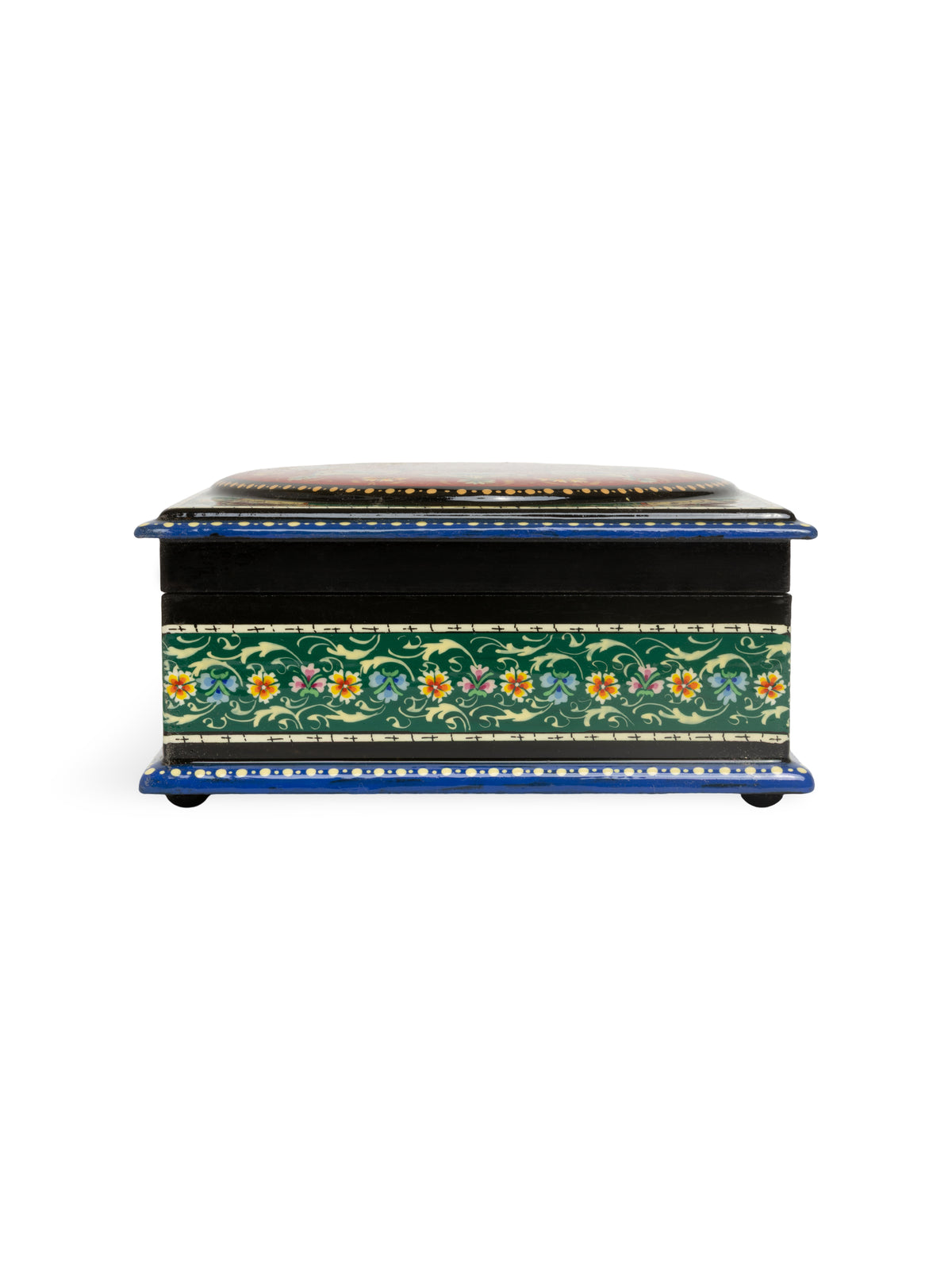 Hand-Painted Papier-Mâché Jewelry Box