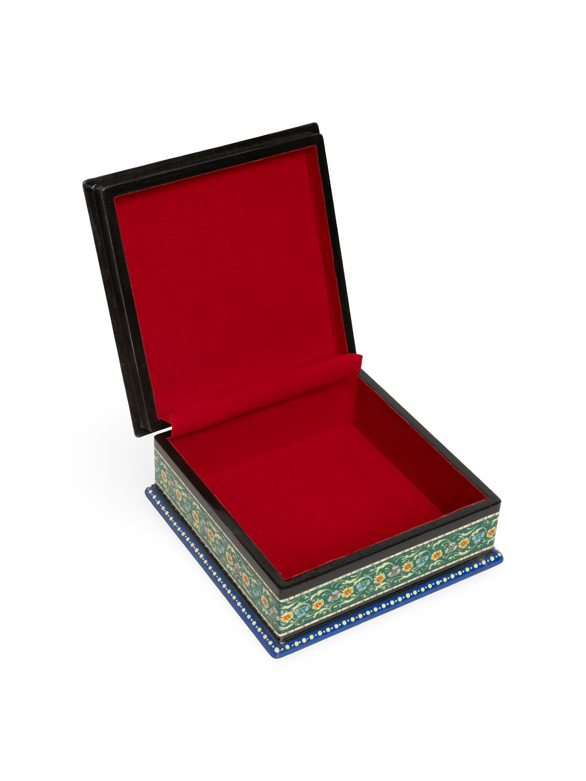 Hand-Painted Papier-Mâché Jewelry Box