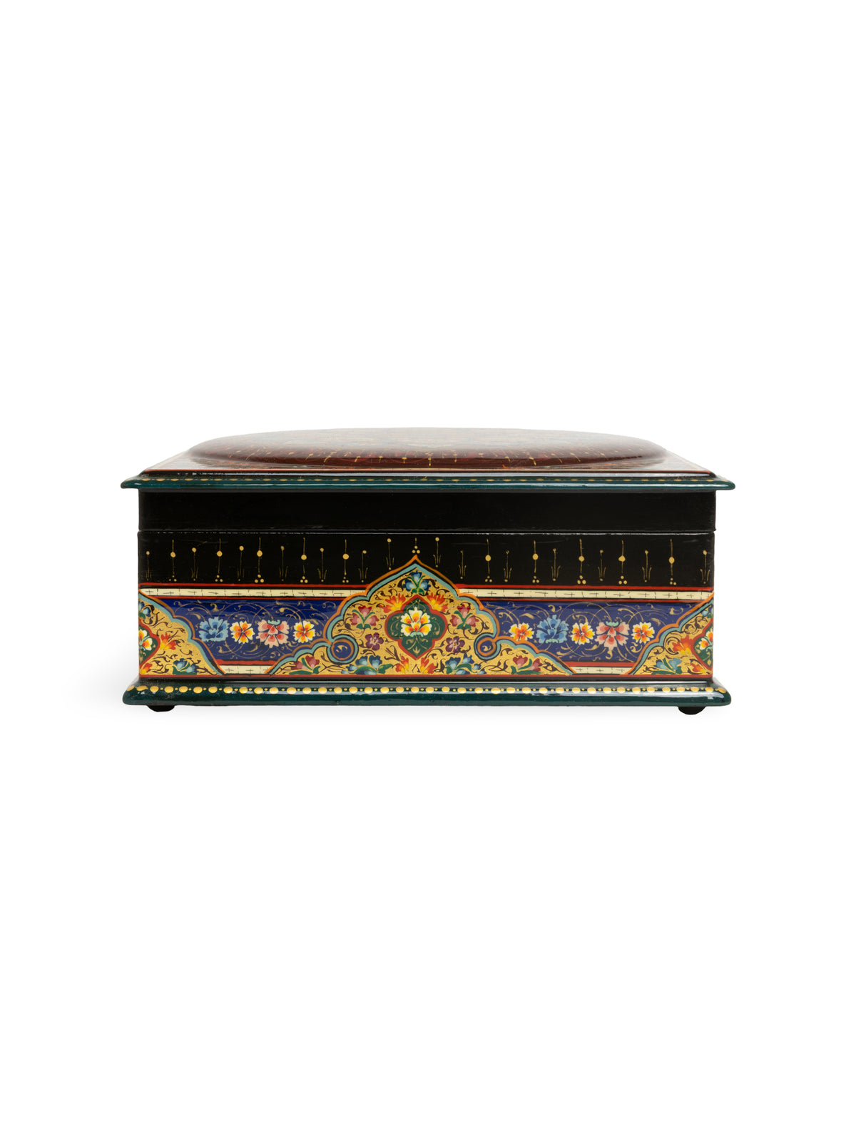 Hand-Painted Papier-Mâché Jewelry Box
