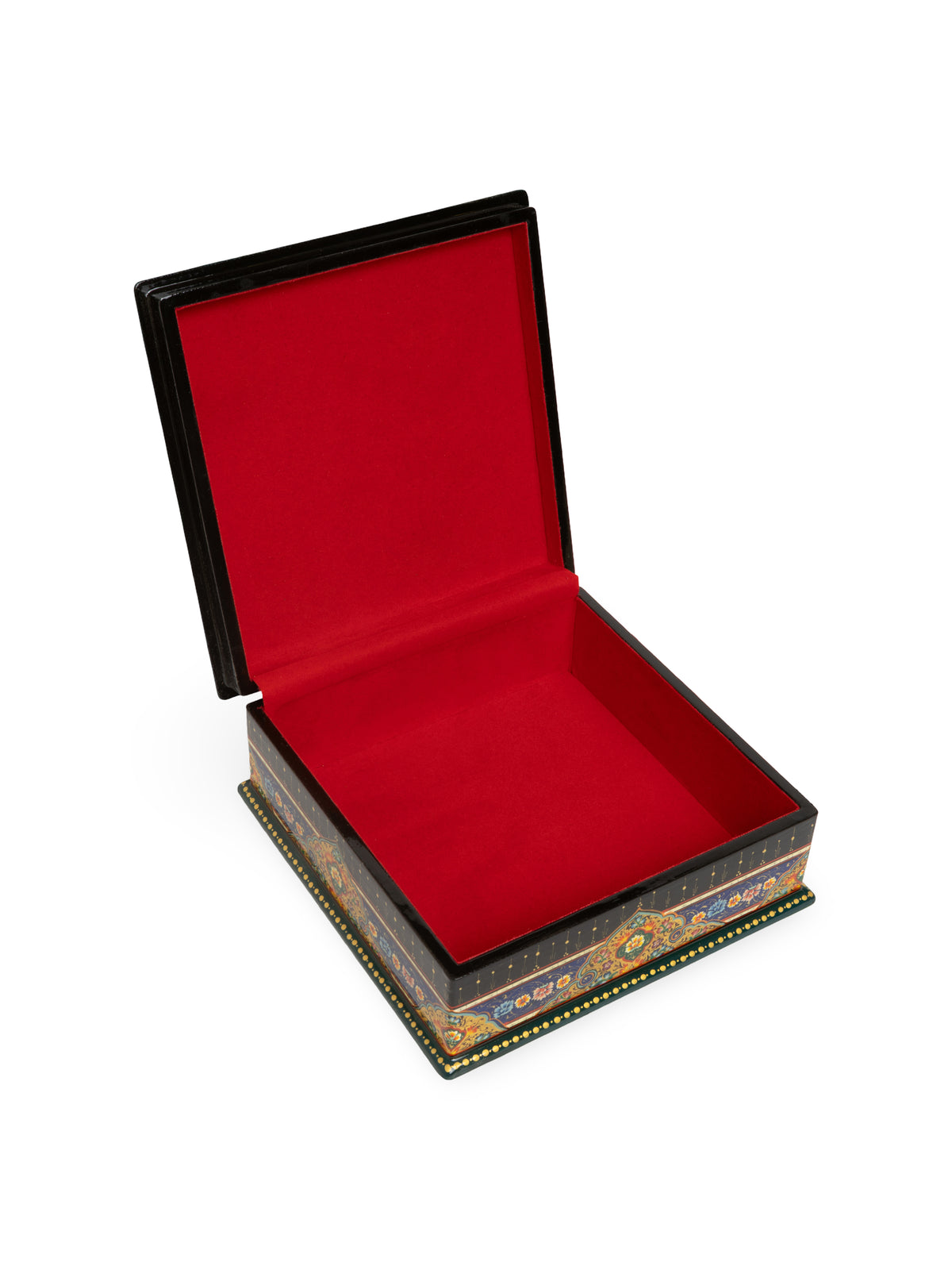 Hand-Painted Papier-Mâché Jewelry Box