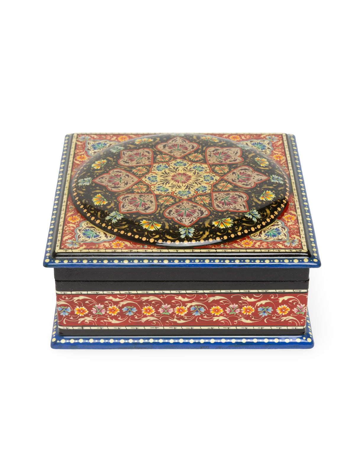 Hand-Painted Papier-Mâché Jewelry Box